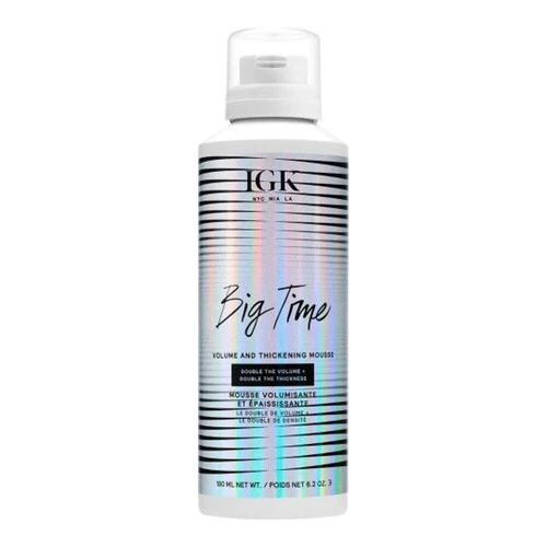 IGK Hair Big Time Volume And Thickening Mousse 1 IGK Hair Big Time Volume And Thickening Mousse