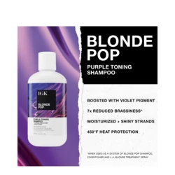 IGK Hair Blonde Pop Purple Toning Shampoo 2 IGK Hair Blonde Pop Purple Toning Shampoo - Image 2